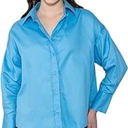 Sky Blue Pure Cotton Oversized Shirt-image-36
