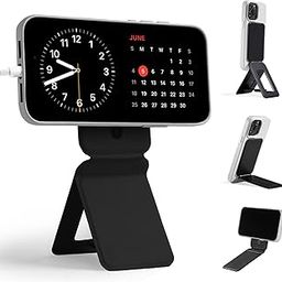 MOFT Phone Tripod Stand Compatible with iPhone 16/15/14/13/12 Series, Angle Adjustment & Strong Magnets & Magnetic Selfie Stick Tripod, Light Black-10