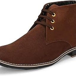 Men's Lace Up Seude Lifestyle Fashion Boots | High Tops, Soft Cushioned Insole, Feet & Arch Support, Trendy, Stylish Boots-image-73