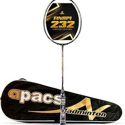 Apacs Finapi 232 Limited Edition (38 LBS Mega Tension) Made in Vietnam | Japanese Graphite Unstrung Badminton Racket (Black Red Gold)-image-42
