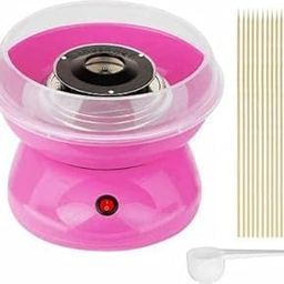 Cotton Candy Maker Machine Electric Sugar Homemade Hard & Sugar Free Candy with Detachable Splash Guard + Sugar Spoon+ 10 Bamboo Sticks for Kids, Carrnival Party, Kitchen Bakery Snacks-image-5
