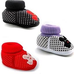 Unisex baby Newborn Booties Baby First Walking Shoes Sandals With Anti Slip SoleToe to Heel Multicolor Pack Of 3-image-99