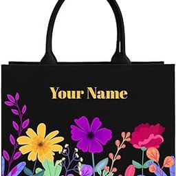 Customized Canvas Mini Tote Bag |Floral Handbag for Women | Small Reusable Multipurpose Printed Bag | Eco-Friendly Stylish Gift for Travel, Office, Birthday, Bridesmaids & More-image-31