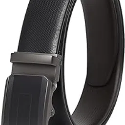 usl Men's Automatic Buckle Belt, Free Size, Black-picture-1