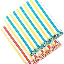 OKTIC Pure Cotton Top Sheet Single Bed Combo Pack of 2, Full Body Covering Odhne Wali Bedsheet Thin Layer AC Topsheet, Original Bhagalpuri Chadar Single Size 230 x 130 cm Striped Multicolor-picture-21