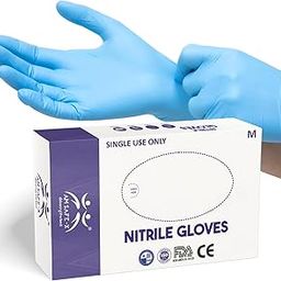 AM SAFE-X Nitrile Gloves Powder-Free, Blue (Medium) -100 Pieces-17