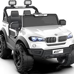 SRECAP Kids Speed-888 Ride-On 12V 7ah Rechargeable Battery Operated Solid Designed Jeep for 1 to 7 Year Kids| Boys| Girls| Children - White-28