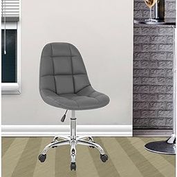 NGFC Height-Adjustableaux-Leather Office Chair for || Swivel Office Chair, Adjustable Task Chair with Rolling Wheels for Salon/Spa/Cafe/Bar/Medical/Kitchen/Doctor Stool Chair (Grey)-picture-8