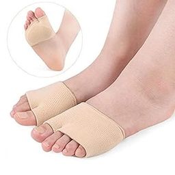Purastep Gel Metatarsal Head Morton Neuromas Atrophy Flat Pad Splay Foot Corn Feet Pressure Relief Care Sleeve with Insole Ball of Cushion (Large)-image-93