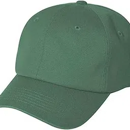 Michelangelo Imported Dark Green Solid Color Summer Baseball/Trucker Cap for Men/Women and Kids(Adjustable)-image-1