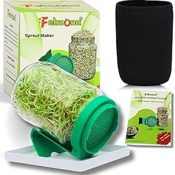 FEBZONA sprout maker sprout jars sprouts maker jar sprout sprouting jar sprout jar sprout maker glass sprouts jar (GREEN, PACK OF ONE)-image-50