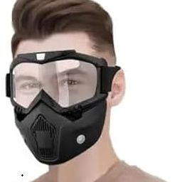 Sixfire Goggle Mask Anti Scratch UV Protective Open Face & Eyewear Windproof Dirt Shield Adjustable Strap Soft Foam Padded Detachable for Cycling Bike Off Road Racing Riding Unisex (Transparent)-image-90