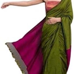 Fancy Cotton handloom Saree With Blouse Piece for Women-35
