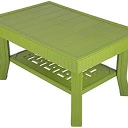 Supreme Vegas Center/Coffee Plastic Table for Home and Garden (Brown) (Green)-30