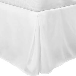 PiccoCasa Bed Skirt Polyester Solid Western Style Scandinavian Retro Simple High Texture Elegant Bed Cover Skirt Length 40cm White 100*190cm-image-62