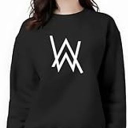 Women Printed Sweatshirt Girls Hoodie Black Baby AlanWalker Man-picture-6