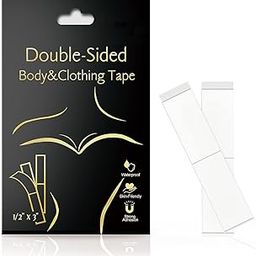 72 Strips Double Sided Tape for Fashion, Clothing and Body | All Day Strength Invisible Dress Tape for women | Gentle to stick on Skin and clothes | Transparent (72 strips)-image-66