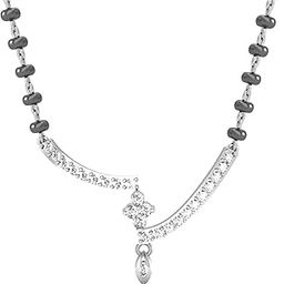 18k (750) White Gold and Diamond Mangalsutra for Women-image-70