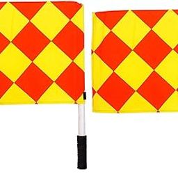 SAS SPORTS Referee Linesman Flags (Set of 2) for Soccer, Football,Hockey-9