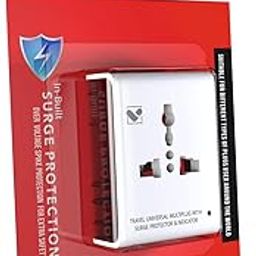 Vimal 6A Wave 3 Pin Multiplug Adapter with inbuilt Surge Protector,Universal Sockets & Indicator-12