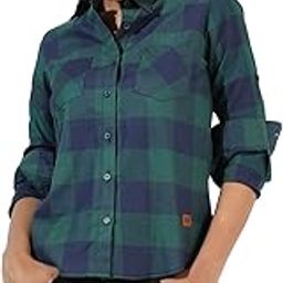 Women's Tartan Plaid Button Up Regular Fit Shirt for Casual Wear | Spread Collar | Long Sleeves | Cotton Shirt Crafted with Regular Sleeve & Comfort Fit for Everyday Wear-image-58