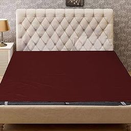 Vocal Store PVC Water Resistant Mattress Protector Sheet, (Maroon, Standard,75X54Inches) CPMS2-S05-75X54-image-87