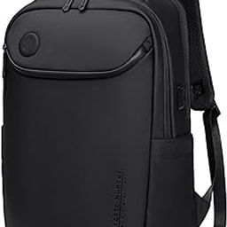 Arctic Hunter Backpack for Men Women Stylish 25L Multi-pocket 15.6" Laptop Bag Shockproof Water-resistant Polyester Backpack with USB & Type-C Port for College Office Daily Use,Black-image-45