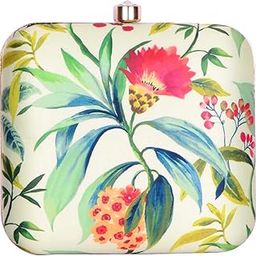 Floral Printed Clutch Bag For Women With Detachable Chain Strap-image-33