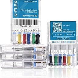 Waldent K-Flex Root Canal Files 25mm Assorted (#15-40) | Flexible NiTi Endodontic Files for Dental Use | Root Canal Files | Root Canal Treatment | Files for Dentists | Durable NiTi Endo Files-13
