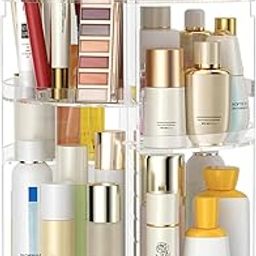 SKYTONE Makeup Organizer, Cosmetic Organizer 360° Rotating Acrylic 7 Layers Large For Perfume, Lipstick, Make Up, Skincare Storage (Plain_Transparant Rackcosmetics, Transparent)-image-71