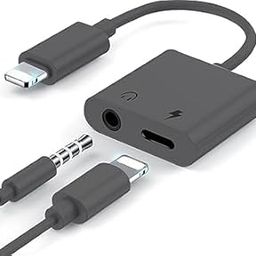 Ligh-ting to 3.5mm Headphones Dongle Jack Adapter for iPhone 2 in 1 Headphone Adapter & Aux Audio Adapter& Charger Cable Splitter Compatible with iPhone (A59)-picture-25