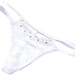 New Unique Lace Pearl Women lace Transparent Thongs Free Size (M)-picture-32