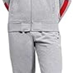 Mens Self Design Grey Mock Neck Full Sleeve Track Suit (224066545)-image-20