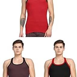 Men's Solid Regular Fit Vest (Jon-Obamaa-Gym-Vest-3-90_Multicolor-image-18