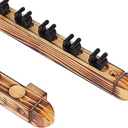 UJEAVETTE Billiard Pool Cue Rack Pool Stick Holder for Sports Clubhouse Game Room Gray Wood Color-image-18