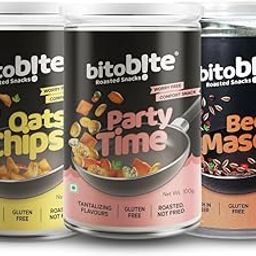 BitoBite Wholesome Healthy Snack Combo Beej Masoor Party time Oats Chips-image-56