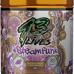 13LIVES #Steamfunk Pre-Workout - 30 Servings (30 Servings, Black Grapes)-12