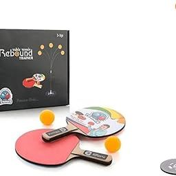 Lajbir Collection Table Tennis Trainer Rebound Ball Kids & Adults | Rebound Rackets and Balls Base Training Practice Set | Outdoor Indoor Games for Boys & Girls-picture-15