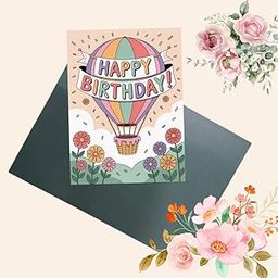 Flora Krafts Happy Birthday Greeting Card with Envelope – 1 Pc | Multicolour Cardstock | Birthday Card for Husband, Wife, Friend, or Loved One-image-8