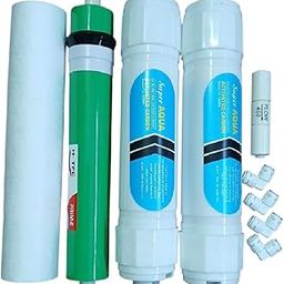 Complete RO Water Purifier Filter Kit, 100 GPD Membrane, Sediment Filter, Carbon Filter, Spun Filter with Connectors-image-85