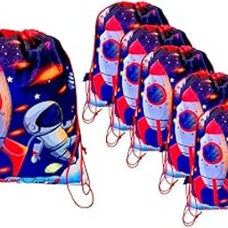 Birthday Party Return Gifts For Boys/Girls/Kids Pack Of 12 Pcs Non Woven Space Theme Drawstring Bagpack For Boys/Girls/Kids Birthday Return Gifts-4
