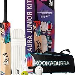 Kookaburra Cricket Kit- Aura Pro 9.0 | Junior | Full Cricket Set with Kashmir Willow Bat | Without Helmet - Size 6-image-12