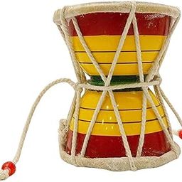 VR Creatives Indian Musical Instruments Kids Small Damaru Meditation Kirtan Shiv Damroo Percussion-image-42