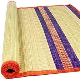 Traditional Chatai Mats for Home - Korai Grass Mat [6 X 3.5, Multicolor] Grass G1 Ivory Floor Mat, korai pai, mat for Floor(Note: Colour and Pattern May Vary)-image-17