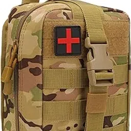 kraptick Medical Molle Pouch | Tactical First Aid Kit Bag | Military Emergency Medical Pouch | Waterproof & Durable Trauma Kit | Compact Molle Medic Bag for Outdoor, Camping & Survival (Khaki)-picture-9