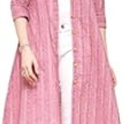 Pink Cotton Foil Print Shrug-image-2