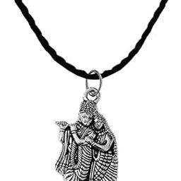 Religious Lord Radha Krishna Gold Brass Pendant Necklace Chain For Men And Women SPn202301-image-81