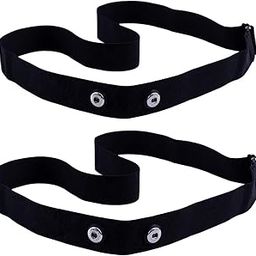 2Pack XUXIN Universal Replacement Heart Rate Monitor Soft Strap Adjustable Elastic Chest Mount Belt for Garmin, Wahoo, Black-picture-18
