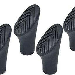 LIOOBO Walking Stick Protector 4pcs Rubber Trekking Pole Tip Protectors Black Hiking Pole Replacement Tips for Standard Hiking Poles-image-66