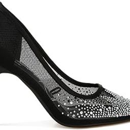 Mesh Rhinestone Stiletto Pumps-image-63